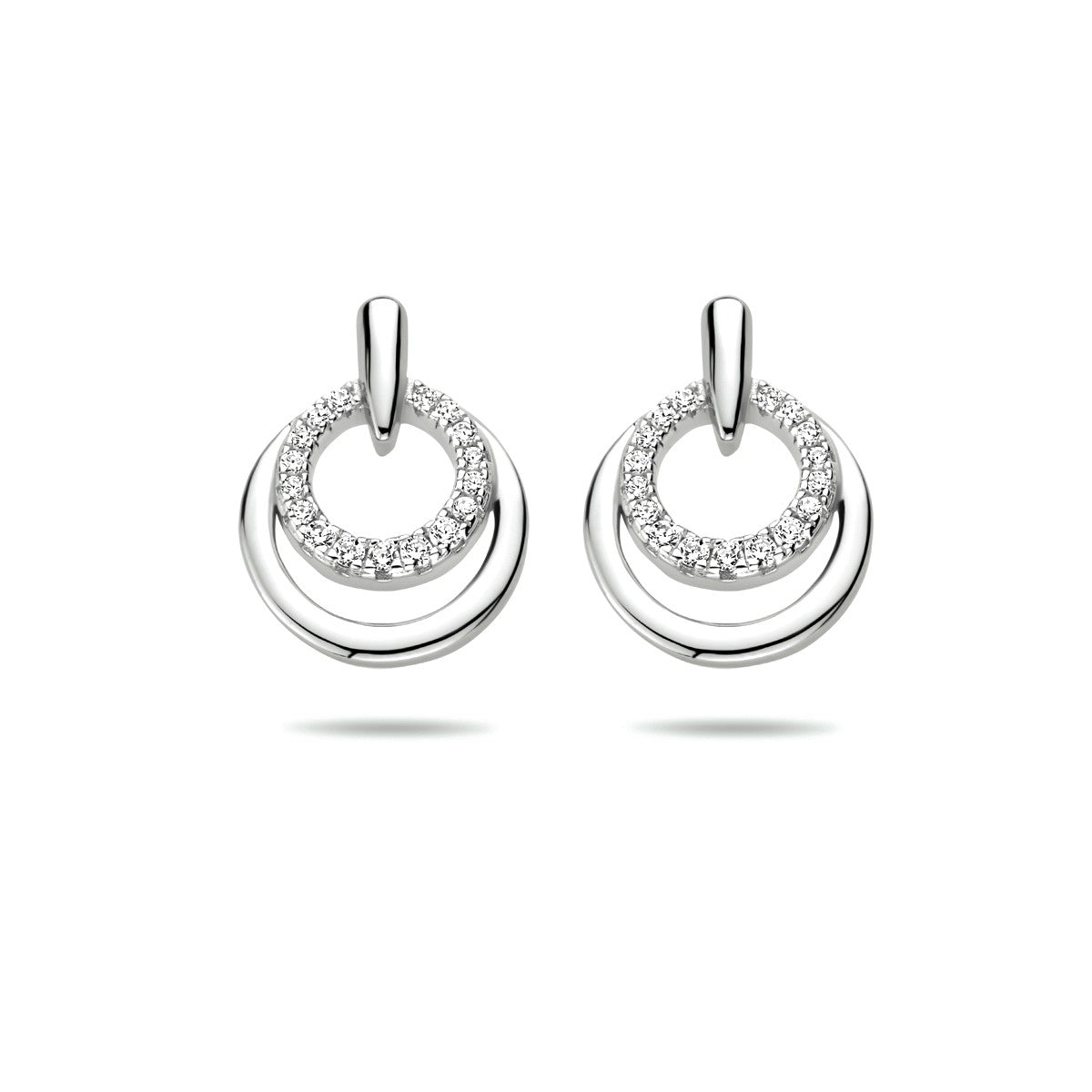 Zilver Gerhodineerd Oorknoppen Zirkonia 1333801 - PansiteNederland.nl