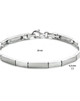 Zilver Gerhodineerd Armband 4,3 Mm 19 Cm Poli/Mat 1333837 - PansiteNederland.nl