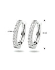 Zilver Gerhodineerd Klapoorringen Zirkonia 1333863 - PansiteNederland.nl