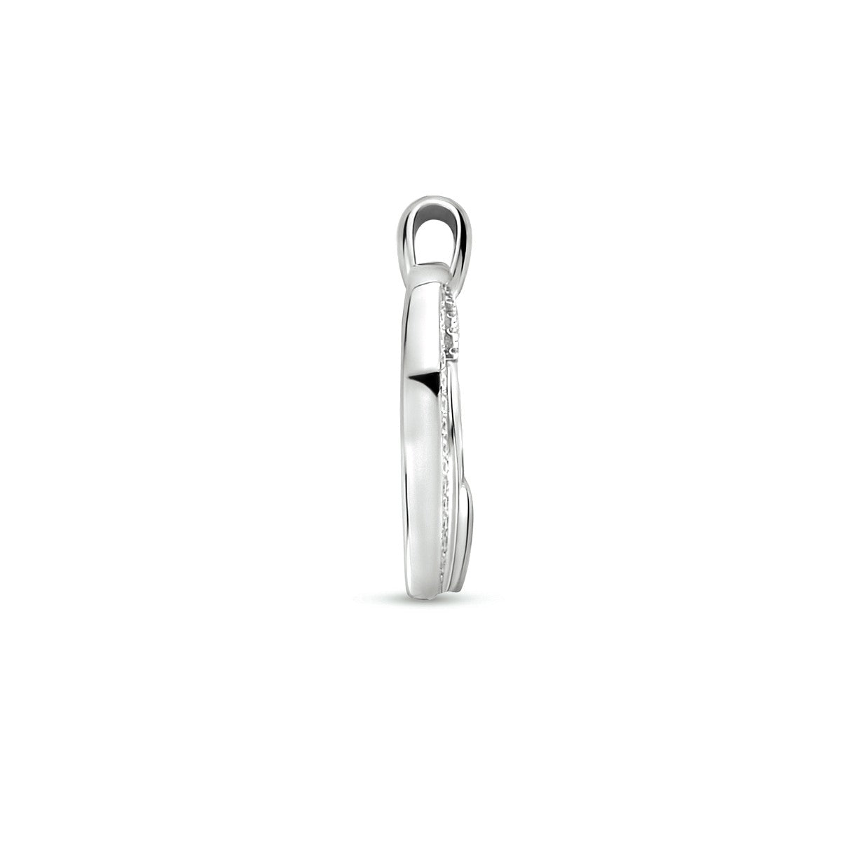 zilver gerhodineerd hanger hart zirkonia 1333887 - PansiteNederland.nl