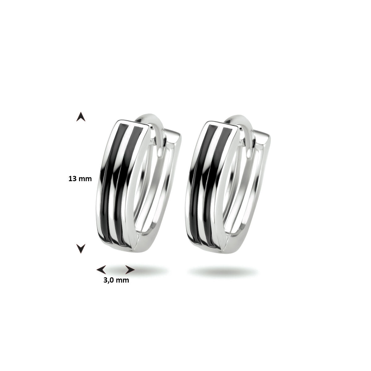 Zilver Gerhodineerd Klapoorringen 1333890 - PansiteNederland.nl