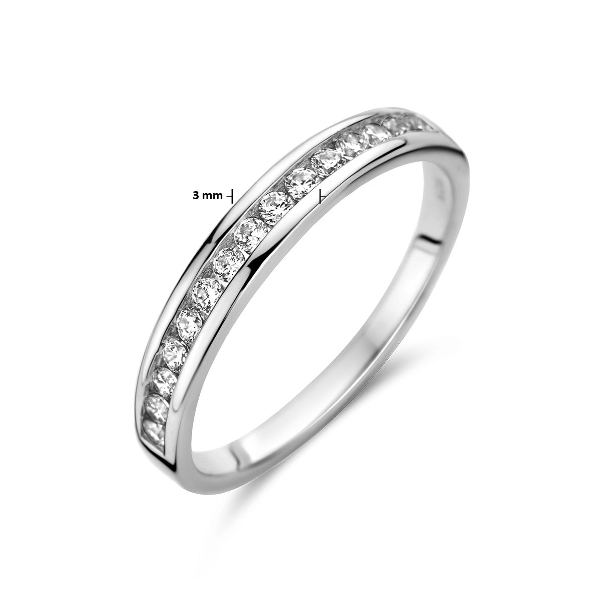 Gerhodineerd Zilver Ring Met Zirkonia 1333891 - PansiteNederland.nl