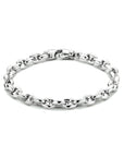Zilver Gerhodineerd Armband Koffieboon 6,2 Mm 19 Cm 1333940