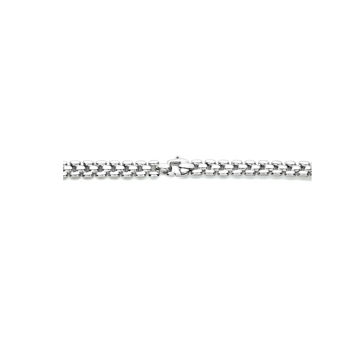 Collier panter 6,9 mm 43 cm zilver