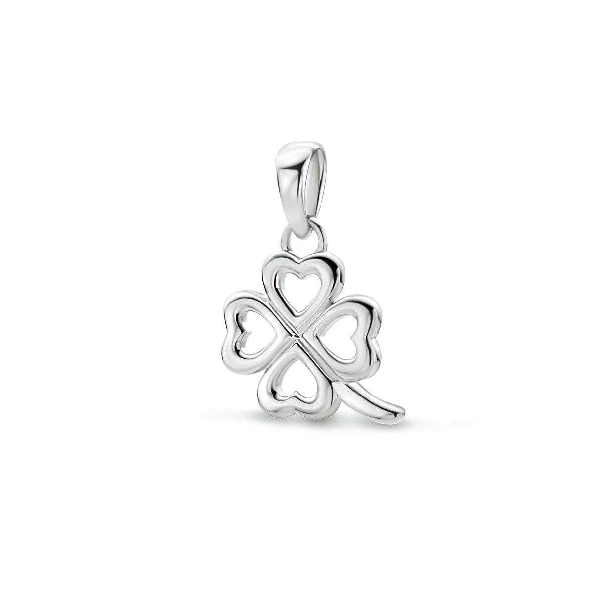 zilver gerhodineerd hanger klaver 1333965 - PansiteNederland.nl