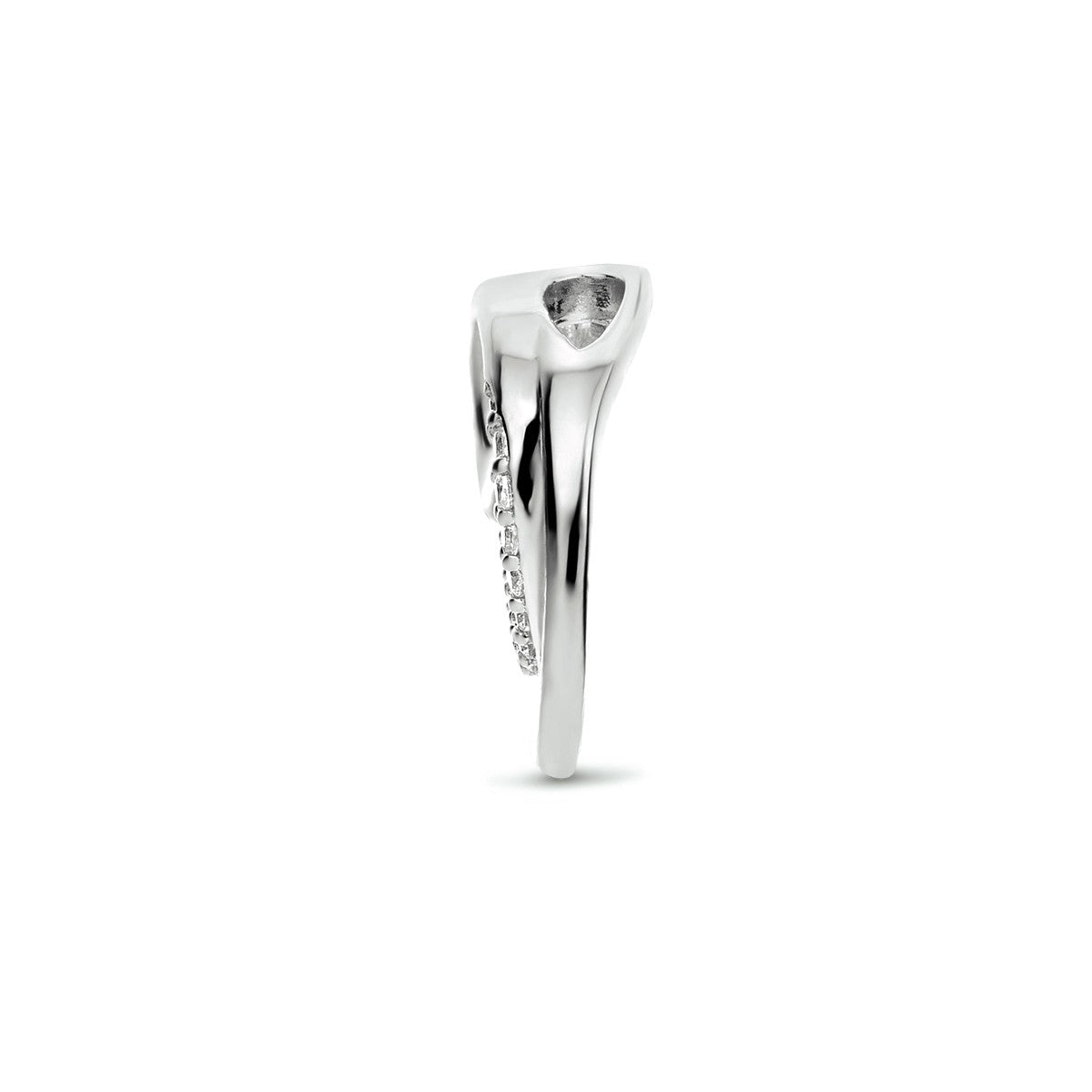 zilver gerhodineerd hanger rondje zirkonia 1333970 - PansiteNederland.nl