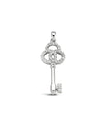 zilver gerhodineerd hanger sleutel zirkonia 1333978 - PansiteNederland.nl