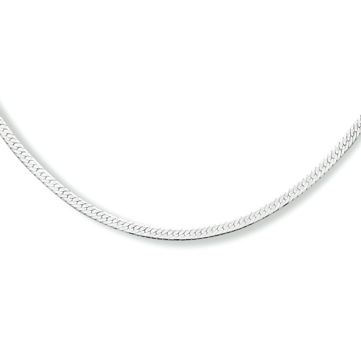 Zilver Gerhodineerd Collier Slang Plat 2,0 mm 1340452 - PansiteNederland.nl