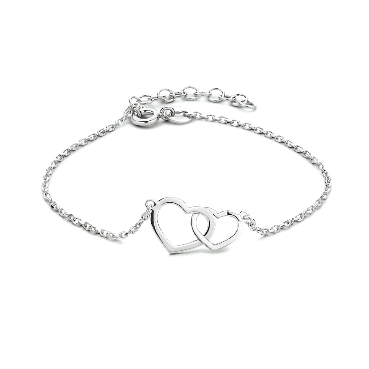 Zilver Gerhodineerd Armband Hartjes 16 + 3 Cm 1333997 - PansiteNederland.nl