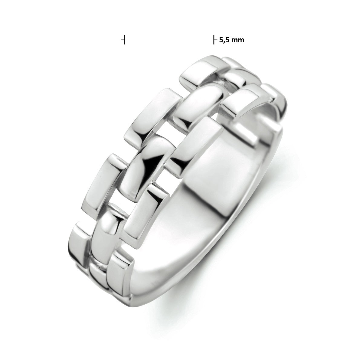 Gerhodineerd Zilver Ring Schakel 1334001 - PansiteNederland.nl