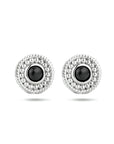 Zilver Gerhodineerd Oorknoppen Onyx 1334106 - PansiteNederland.nl
