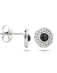 Zilver Gerhodineerd Oorknoppen Onyx 1334106 - PansiteNederland.nl