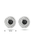 Zilver Gerhodineerd Oorknoppen Onyx 1334106 - PansiteNederland.nl