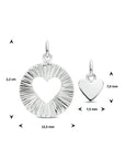 zilver gerhodineerd hanger hart 1334111 - PansiteNederland.nl