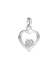 zilver gerhodineerd hanger hart zirkonia 1334113 - PansiteNederland.nl