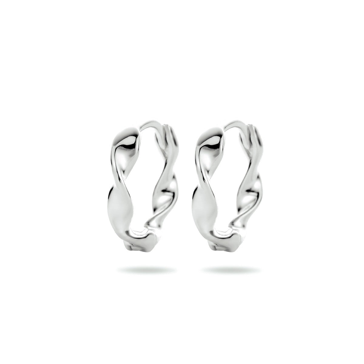 Zilver Gerhodineerd Klapoorringen Gedraaid 1334141 - PansiteNederland.nl