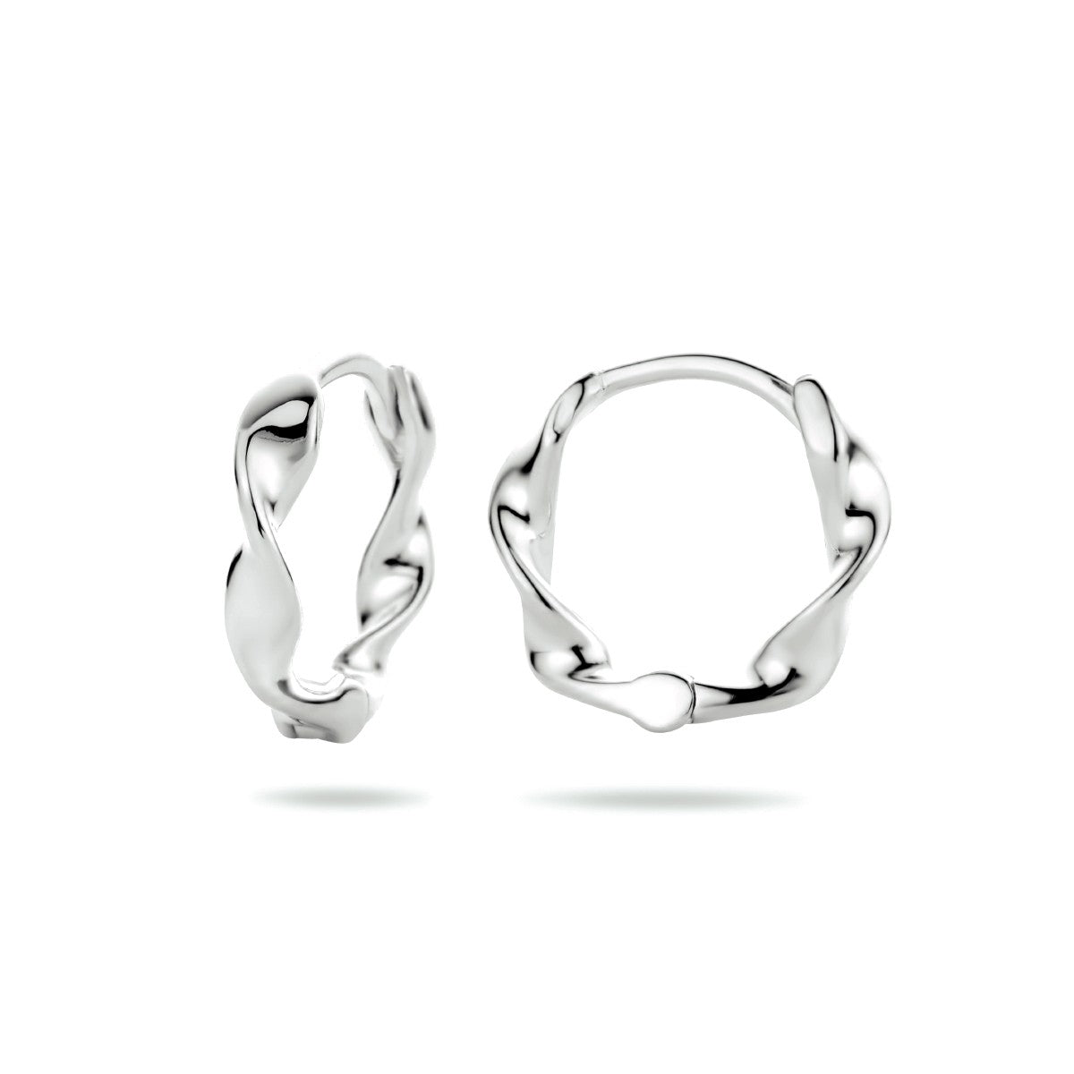 Zilver Gerhodineerd Klapoorringen Gedraaid 1334141 - PansiteNederland.nl