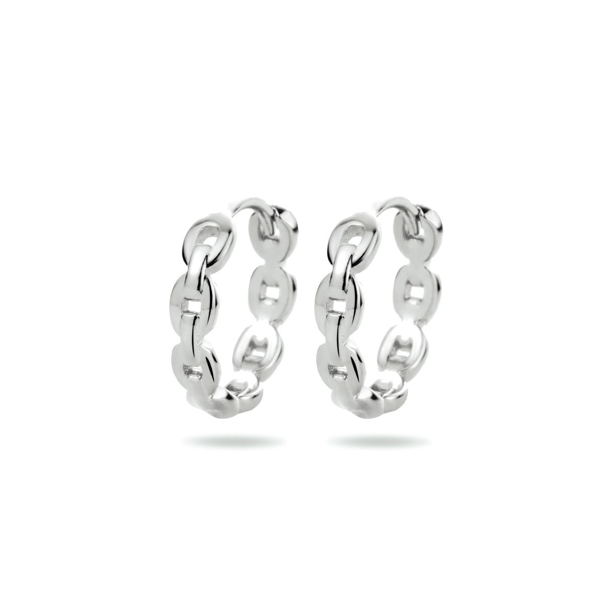 Zilver Gerhodineerd Klapoorringen Schakel 1334142 - PansiteNederland.nl