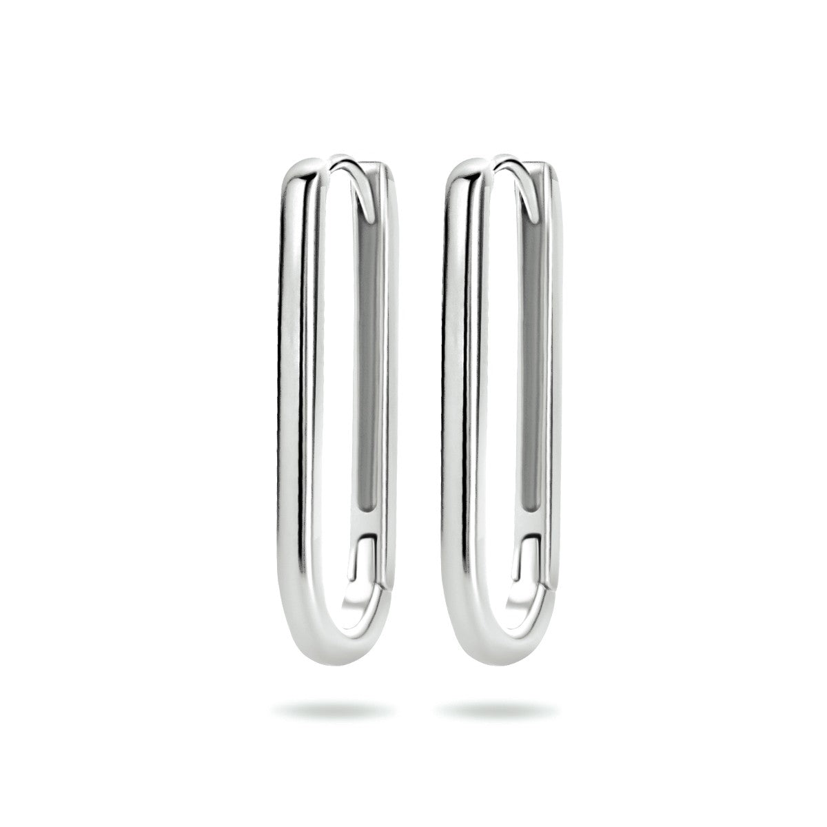 Zilver Gerhodineerd Klapoorringen Paperclip 1334219 - PansiteNederland.nl