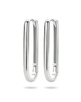 Zilver Gerhodineerd Klapoorringen Paperclip 1334219 - PansiteNederland.nl