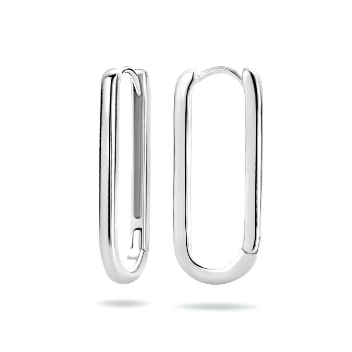 Zilver Gerhodineerd Klapoorringen Paperclip 1334219 - PansiteNederland.nl