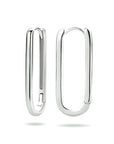 Zilver Gerhodineerd Klapoorringen Paperclip 1334219 - PansiteNederland.nl