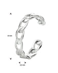Zilveren earcuff schakel - PSN1334224