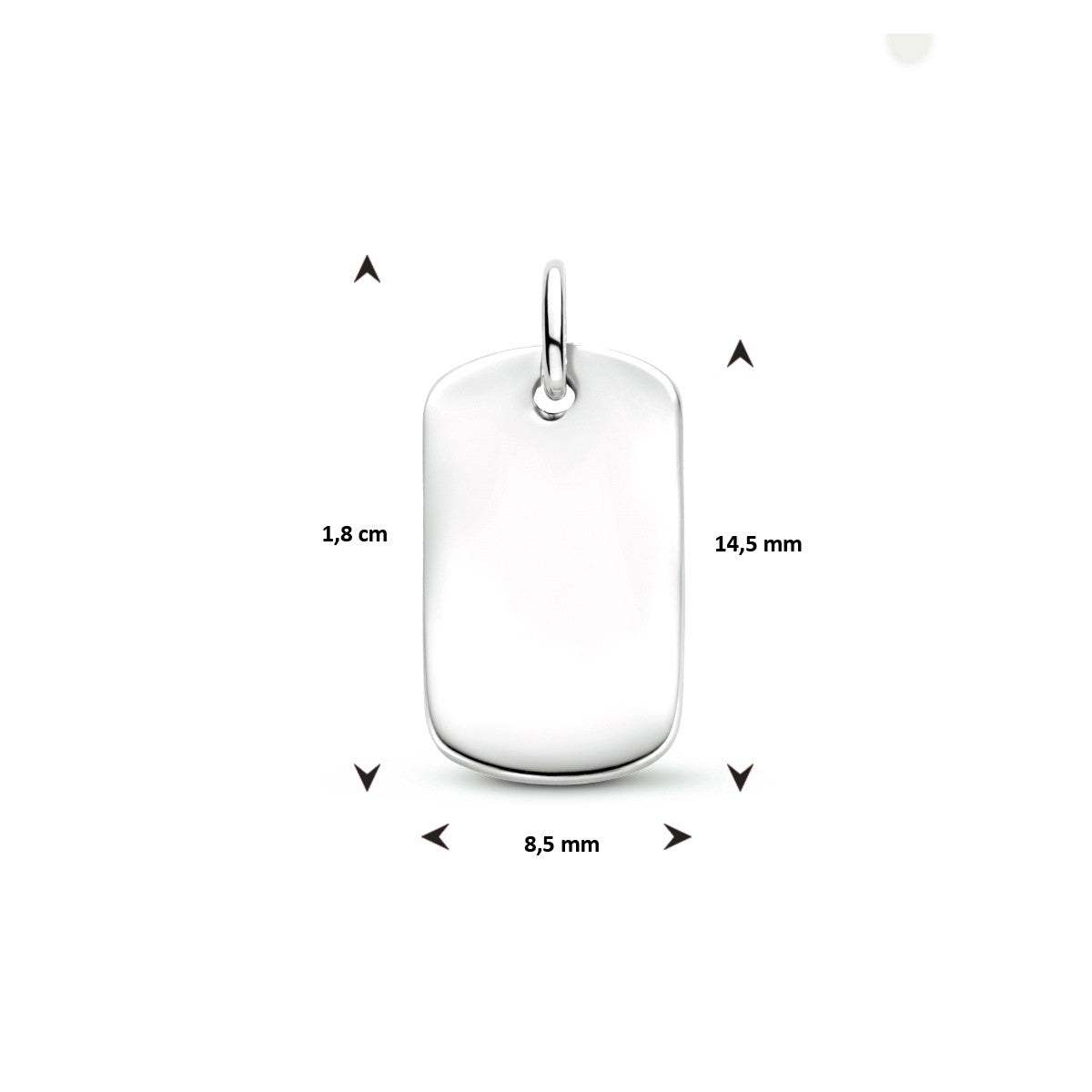 zilver gerhodineerd graveerhanger 1334228 - PansiteNederland.nl