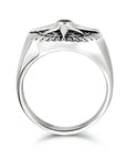 Gerhodineerd Zilver Zegelring Ster Met Zirkonia 1334286 - PansiteNederland.nl
