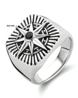 Gerhodineerd Zilver Zegelring Ster Met Zirkonia 1334286 - PansiteNederland.nl