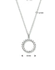 zilver gerhodineerd collier rondje 41 + 4 cm 1334308