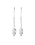Zilver Gerhodineerd Doortrekoorbellen Blad 1334329 - PansiteNederland.nl