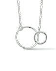 zilver gerhodineerd collier rondjes 41 + 4 cm 1334366