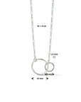 zilver gerhodineerd collier rondjes 41 + 4 cm 1334366