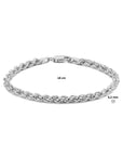 Zilver Gerhodineerd Koord 4,2 mm 1334421