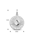 zilver gerhodineerd hanger zon 1334491 - PansiteNederland.nl
