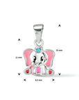zilver gerhodineerd hanger olifant blauw zirkonia 1334492 - PansiteNederland.nl