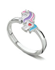 Gerhodineerd Zilver Ring Eenhoorn 1334511 - PansiteNederland.nl
