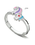 Gerhodineerd Zilver Ring Eenhoorn 1334511 - PansiteNederland.nl