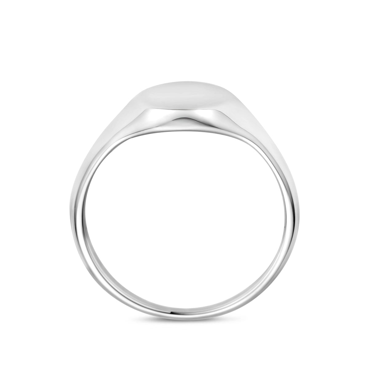 Graveerring ovaal zilver gerhodineerd