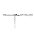 zilver gerhodineerd collier gourmette 4-zijdes geslepen en paperclip 3,5 mm 42 + 3 cm 1334557