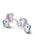 Zilveren oorknoppen eenhoorn - PSN1334564