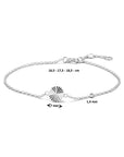 Zilver Gerhodineerd Armband Rondje Gediamanteerd 16,5 - 17,5 - 18,5 Cm 1334629 - PansiteNederland.nl