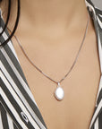 zilver gerhodineerd medaillon 1334658