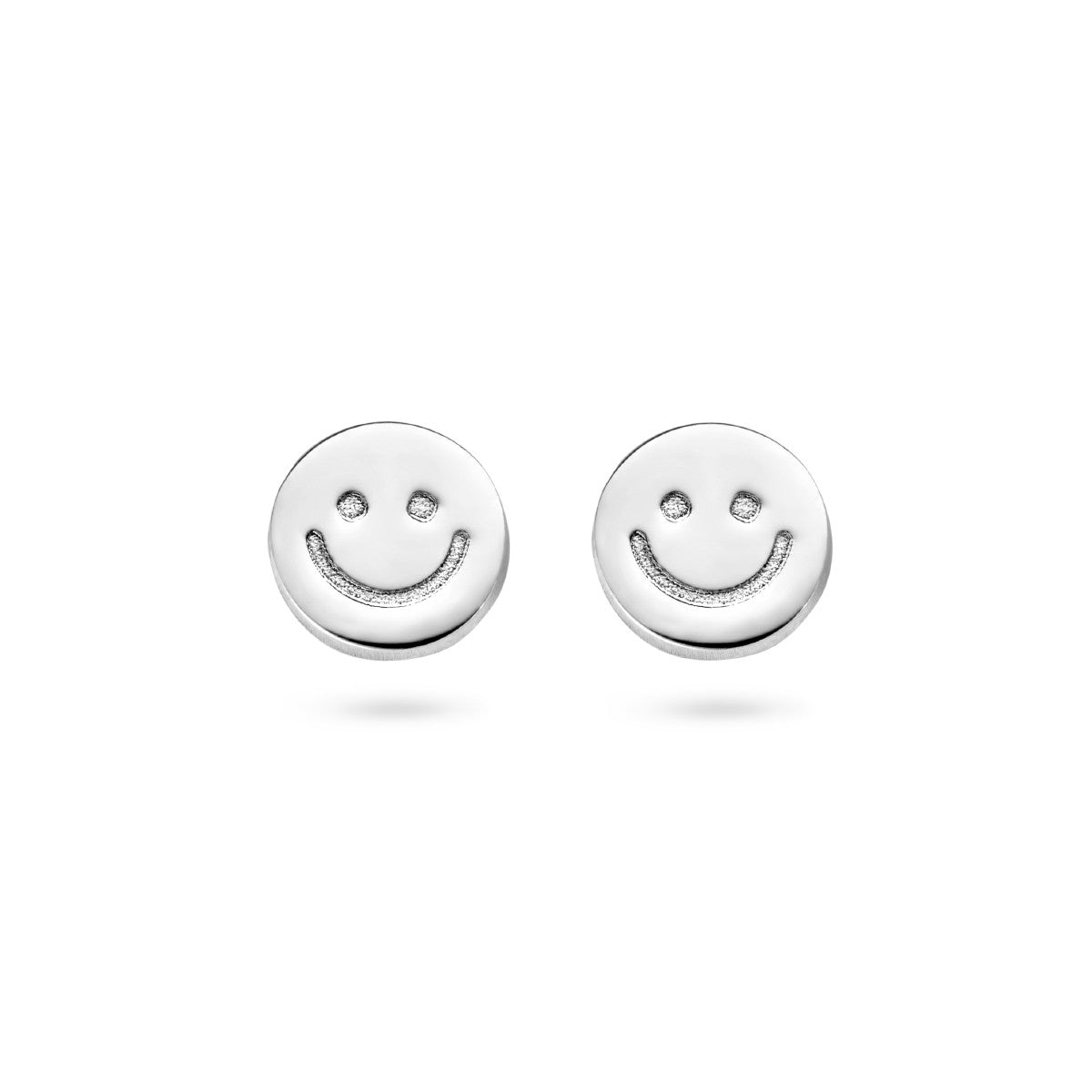 Zilver Gerhodineerd Oorknoppen Smiley 1334682 - PansiteNederland.nl