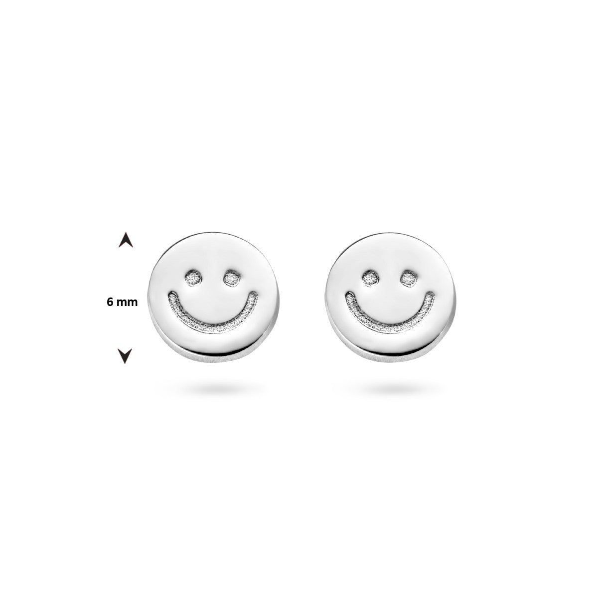 Zilver Gerhodineerd Oorknoppen Smiley 1334682 - PansiteNederland.nl