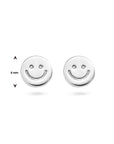 Zilver Gerhodineerd Oorknoppen Smiley 1334682 - PansiteNederland.nl