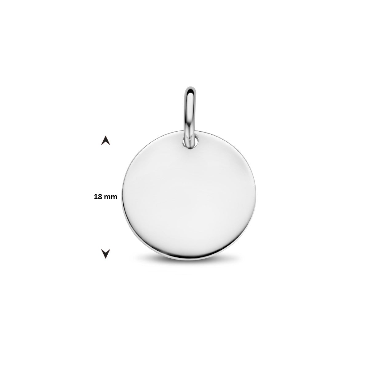 zilver gerhodineerd graveerhanger rond 1334735 - PansiteNederland.nl
