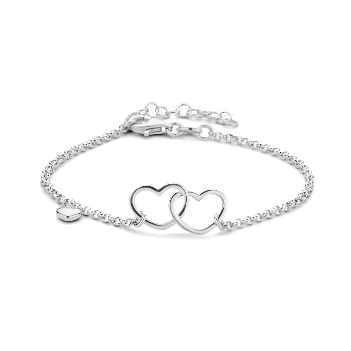 Zilver Gerhodineerd Armband Hartjes 16 + 3 Cm 1334748 - PansiteNederland.nl