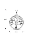 Zilver Gerhodineerd Hanger Levensboom 16 mm 1334754 - PansiteNederland.nl